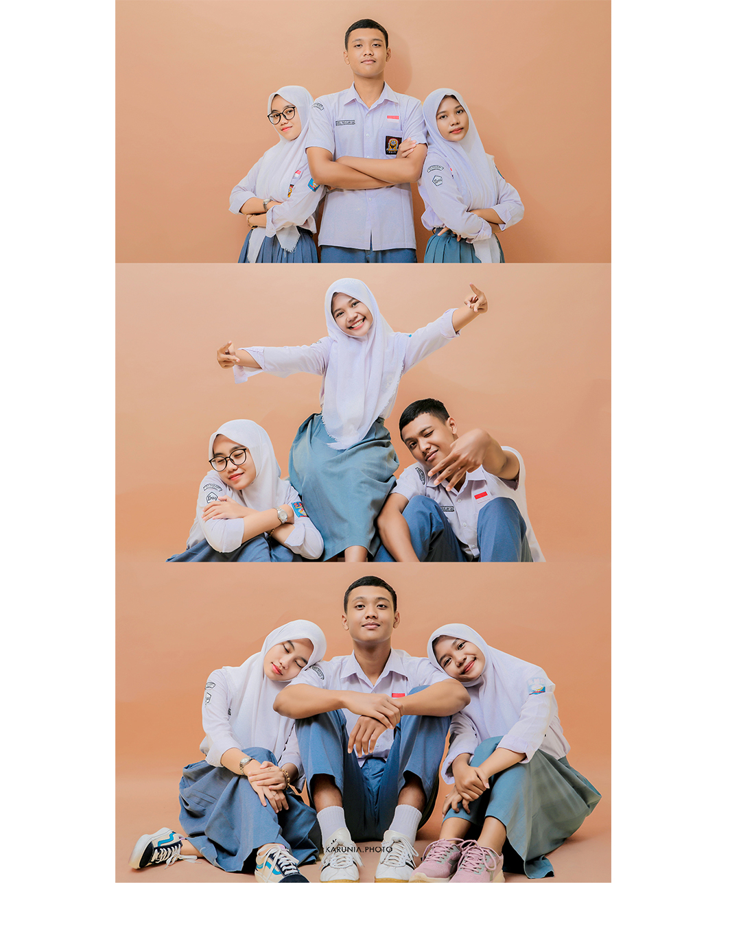 Sports team in uniform posing with championship trophy on field after winning game